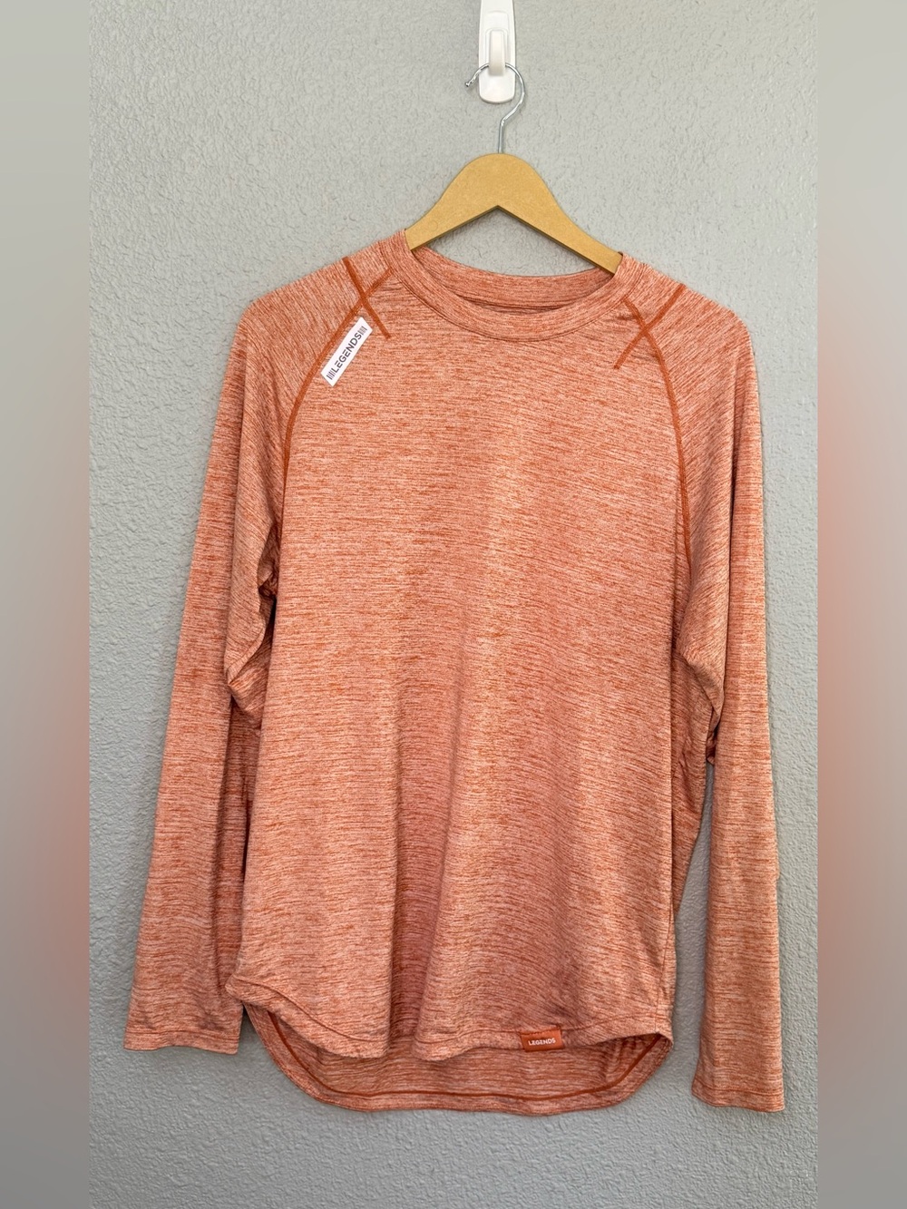 Legends | Enzo Long Sleeve Performance Shirt | Heather Coral | Size Large